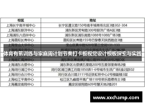 体育有氧训练与家庭周计划节奏打卡板视觉设计模板探索与实践